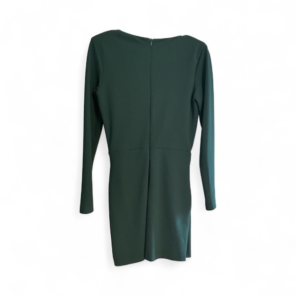 Zara Green Pencil Sheath Dress Size Medium 3/4 Sleeve Size 8 Bodycon - Picture 2 of 13
